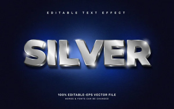 Gümüş metin efekti, düzenlenebilir yazı tipi