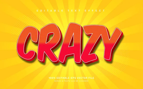 stock vector crazy comic text effect