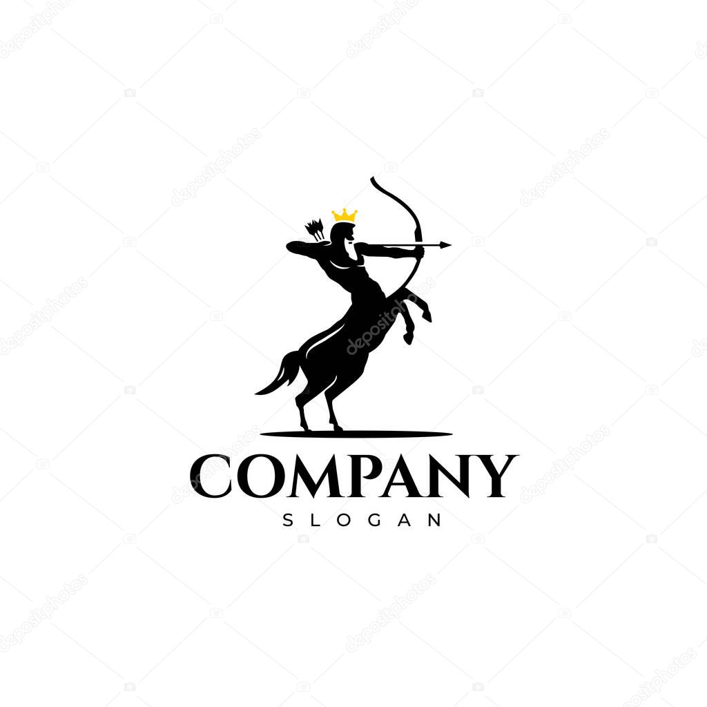 Elegant centaur king logo