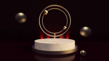 Ürün sunumu için podyum görüntüleme, 3d görüntüleme