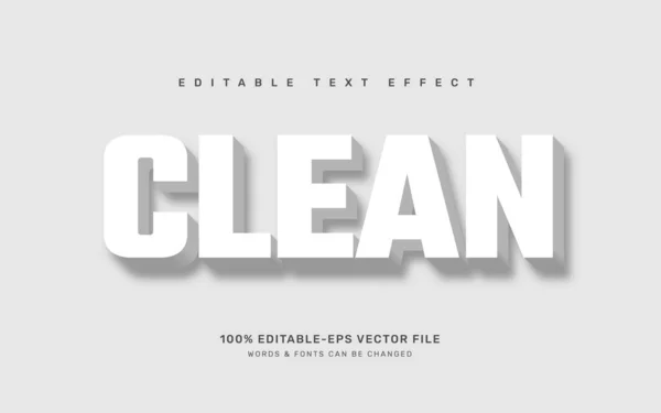 Efecto Texto Editable Limpio — Archivo Imágenes Vectoriales