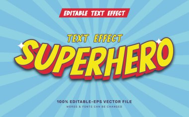 süper kahraman değiştirilebilir metin efekti