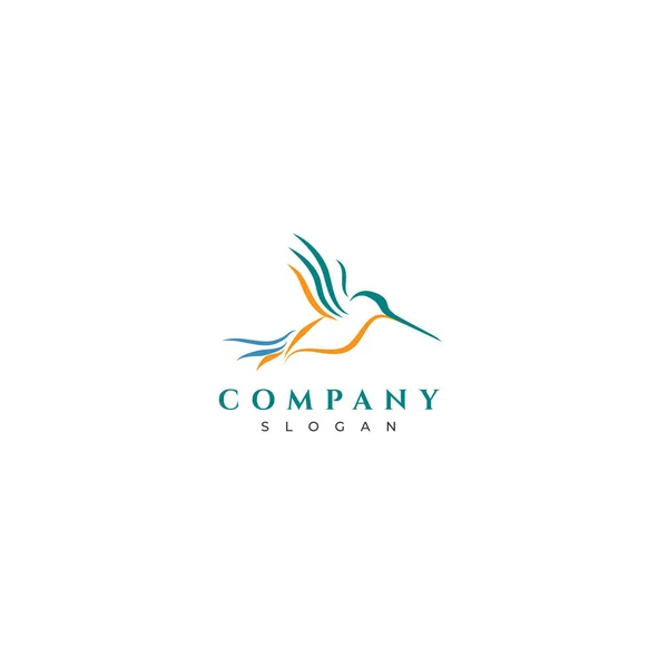 Hummingbird Logo Vector Design — Stock Vector