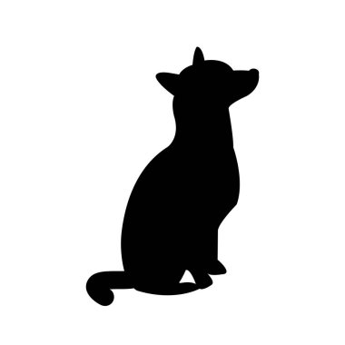 köpek vektör simgesi, köpek silueti tasarımı