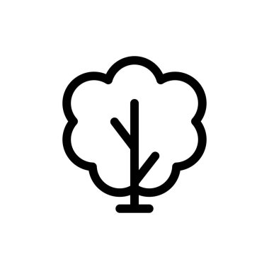 Ağaç vektör simgesi, ağaç silueti tasarımı