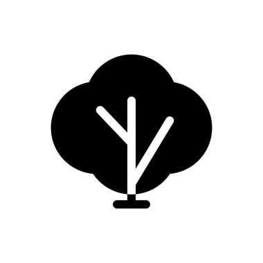 Ağaç vektör simgesi, ağaç silueti tasarımı