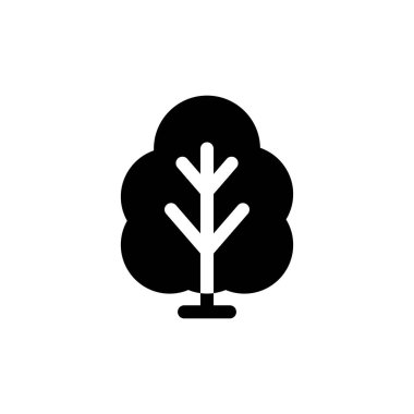 Ağaç vektör simgesi, ağaç silueti tasarımı