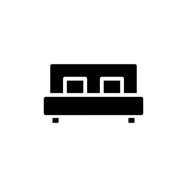 Yatak odası Vektör Simgesi Tasarımı