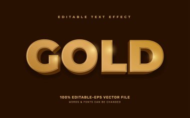 Altın düzenlenebilir metin efekti