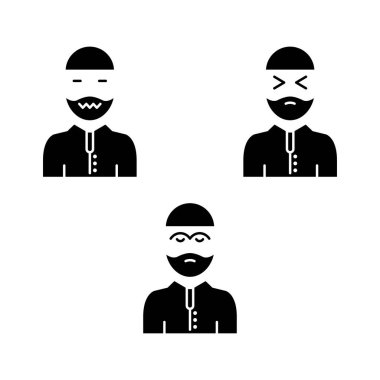 Müslüman duygu simgesi vektör koleksiyonu