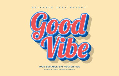 Retro editable text effect template