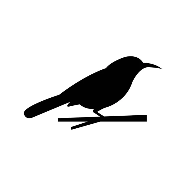 Icono Vector Aves Diseño Silueta Aves — Archivo Imágenes Vectoriales