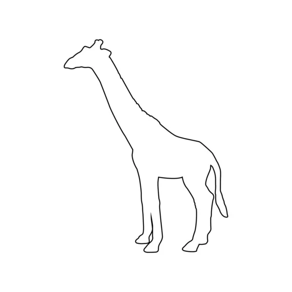 Giraffe Vector Icon Giraffe Silhouette Design — Stock Vector