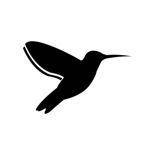 Kolibri Vektor Ikon Kolibri Sziluett Design — Stock Vector