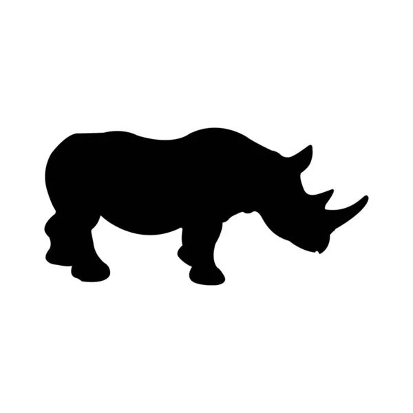 Rhino Vector Icon Rhino Silhouette Design — Stock Vector