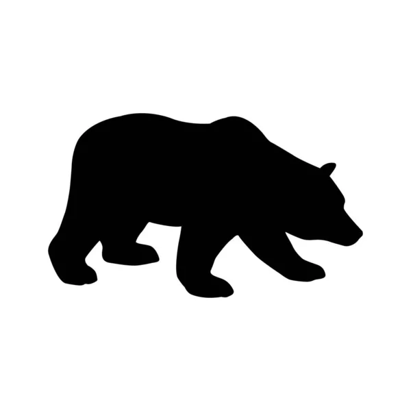 Ведмідь Вектор Значок Дизайн Силуету Ведмедя — стоковий вектор