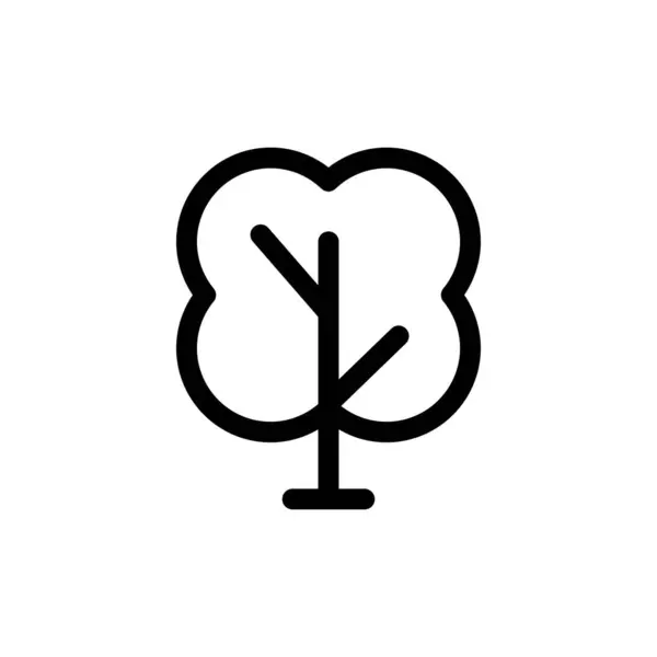 Иконка Вектора Дерева Дизайн Силуэта Дерева — стоковый вектор