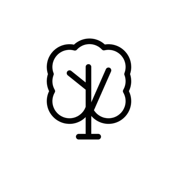 Ikona Wektora Drzewa Projekt Sylwetki Drzewa — Wektor stockowy
