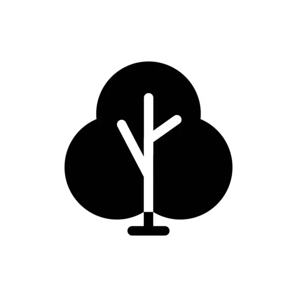 Εικονίδιο Διανύσματος Δέντρων Σχέδιο Σιλουέτας Δέντρων — Διανυσματικό Αρχείο