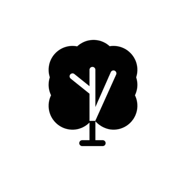 Träd Vektor Ikon Träd Silhuett Design — Stock vektor