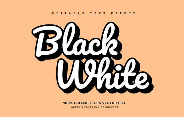 Black White Editable Text Effect — Stock Vector