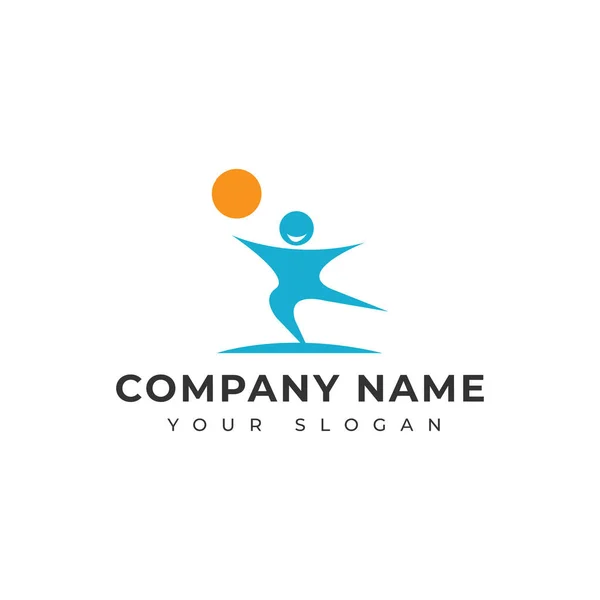 Yoga Logo Vector Design Template — Stock Vector