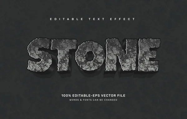 Шаблон Текстового Ефекту Який Можна Змінити Камінь — стоковий вектор