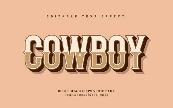 Kovboy Düzenlenebilir Metin Efekti Şablonu