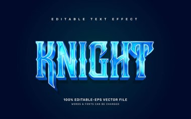 Knight düzenlenebilir metin efekti şablonu