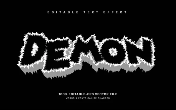 İblis düzenlenebilir metin efekti şablonu