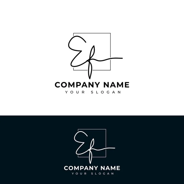 Signature Initiale Logo Vectoriel Design — Image vectorielle