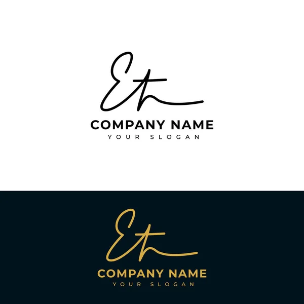 Initiale Signatur Logo Vektor Design — Stockvektor