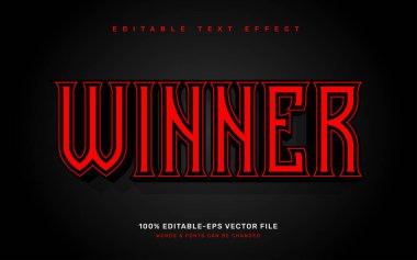 Kazanan düzenlenebilir metin efekti şablonu