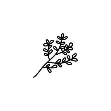 El çizimi çiçek simgesi, basit karalama simgesi