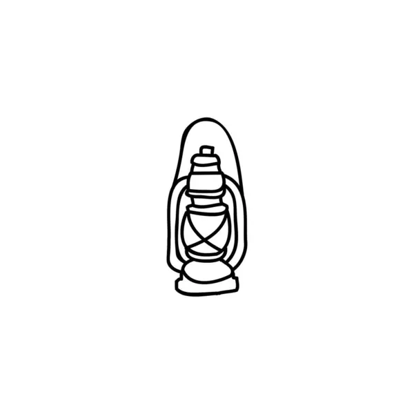 Icône Lanterne Dessinée Main Icône Simple Doodle — Image vectorielle