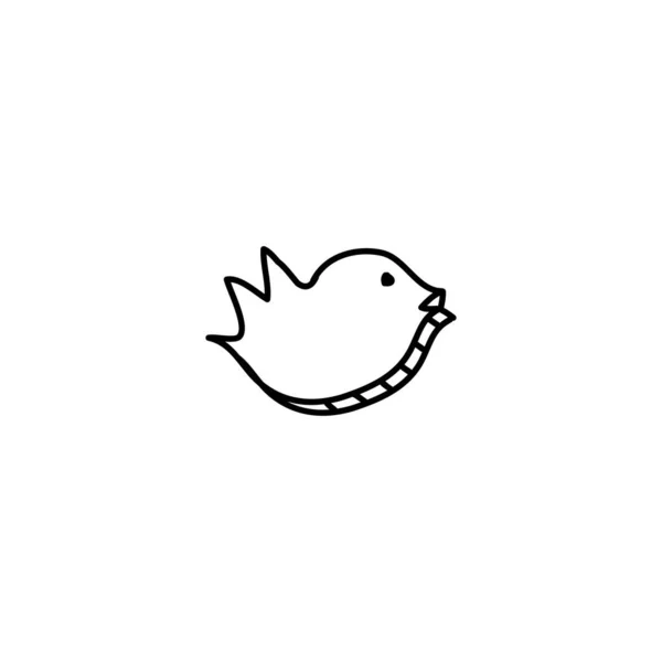 Ручна Намальована Піктограма Птаха Проста Піктограма Каракулі — стоковий вектор
