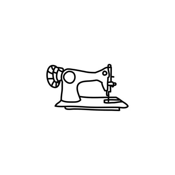 Hand Drawn Vintage Sewing Machine Icon Simple Doodle Icon — Stock Vector