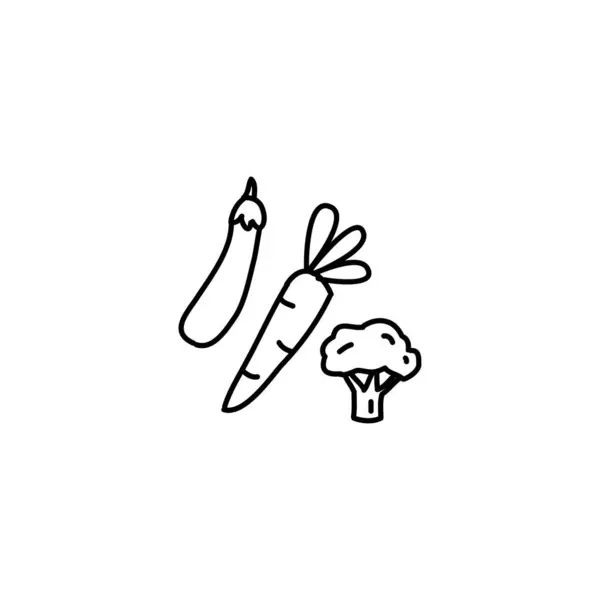 Ручна Намальована Овочева Іконка Проста Значок Каракулі — стоковий вектор
