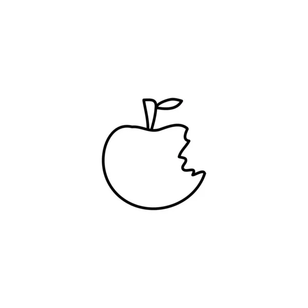 Ручной Рисунок Яблока Простая Иконка Каракули — стоковый вектор