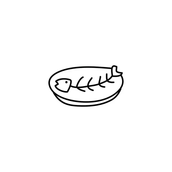 Ручной Значок Рыбы Простая Иконка Каракули — стоковый вектор