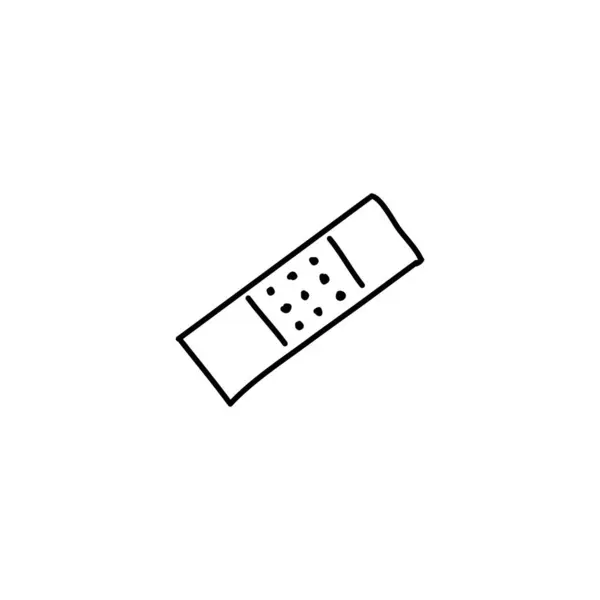 Icône Bandage Dessinée Main Icône Simple Doodle — Image vectorielle