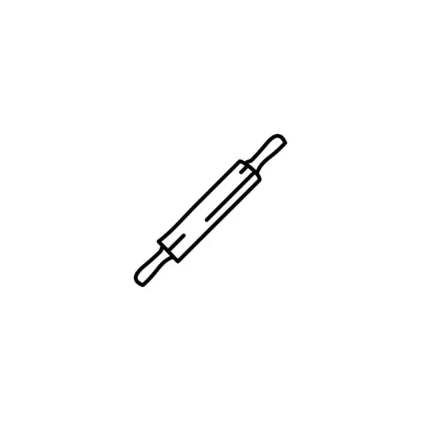 Hand Drawn Rolling Pin Icon Simple Doodle Icon — Stock Vector