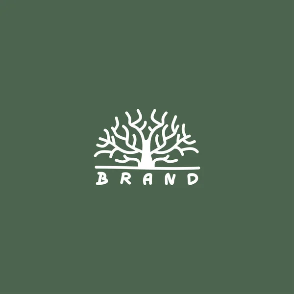 Soyut Ağaç Logo Vektör Tasarım Şablonu — Stok Vektör