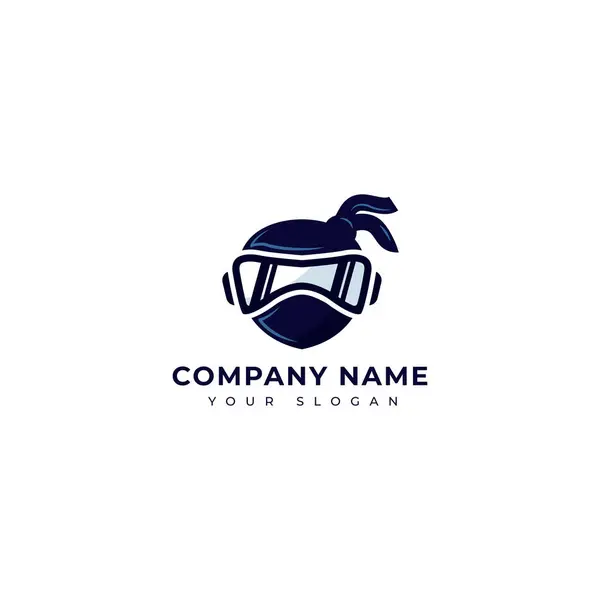 Ninja Logo Vector Design Template — Stock Vector