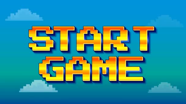 Retro Start Játék Videofelvétel — Stock videók