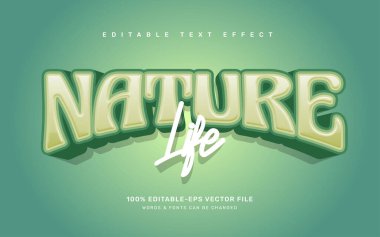 Doğa düzenlenebilir metin efekti şablonu