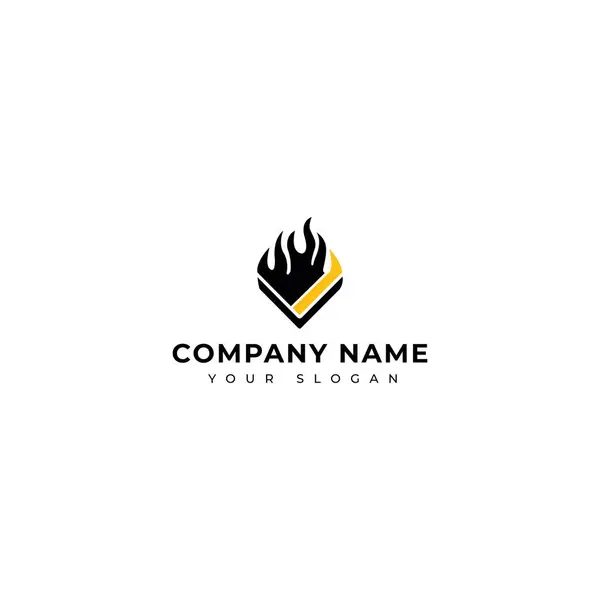 Modern Fire Logo Vector Design Template — Stock Vector