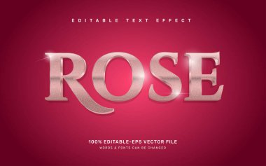 Rose gold editable text effect template