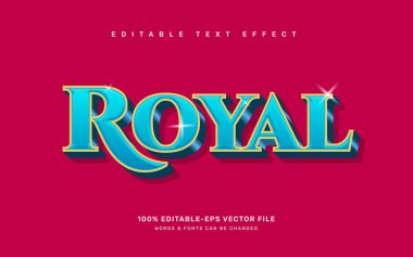 Kraliyet düzenlenebilir metin efekti şablonu