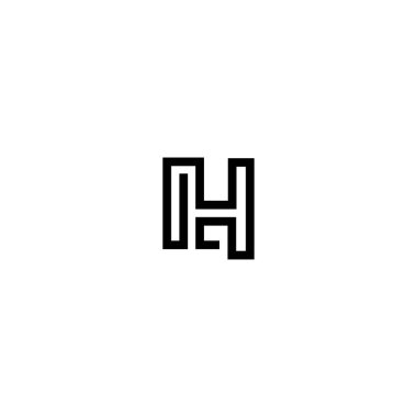 Modern Harf H logo vektör tasarım şablonu